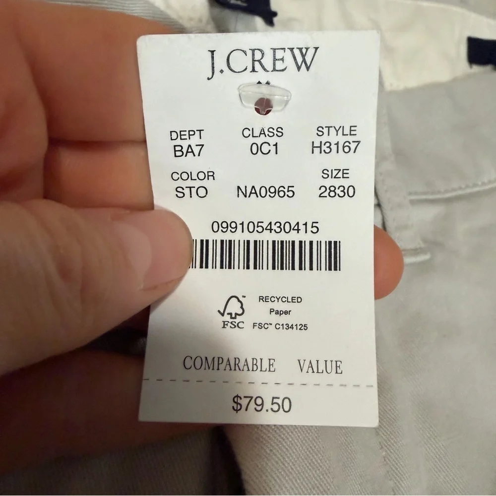 J crew stone Slim-fit flex chino pant